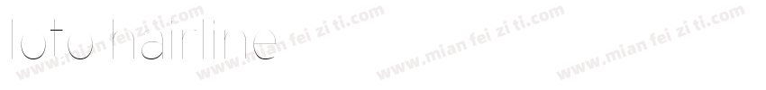 loto hairline字体转换